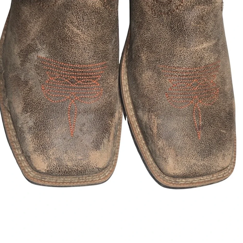 Twisted X Kids Brown Western Cowboy Boots Cactus Arrow Embroidery YCW0016 11 see